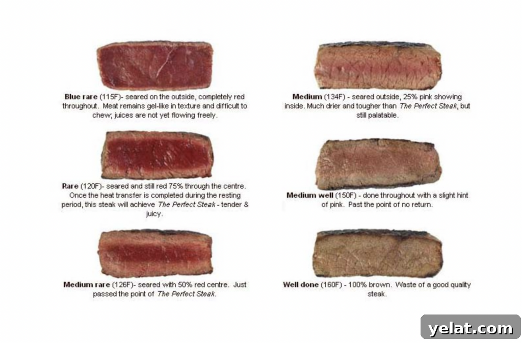 Surf and Turf Recipes: Classic Steak and Seafood Dinner Ideas 2 Steak temperature chart