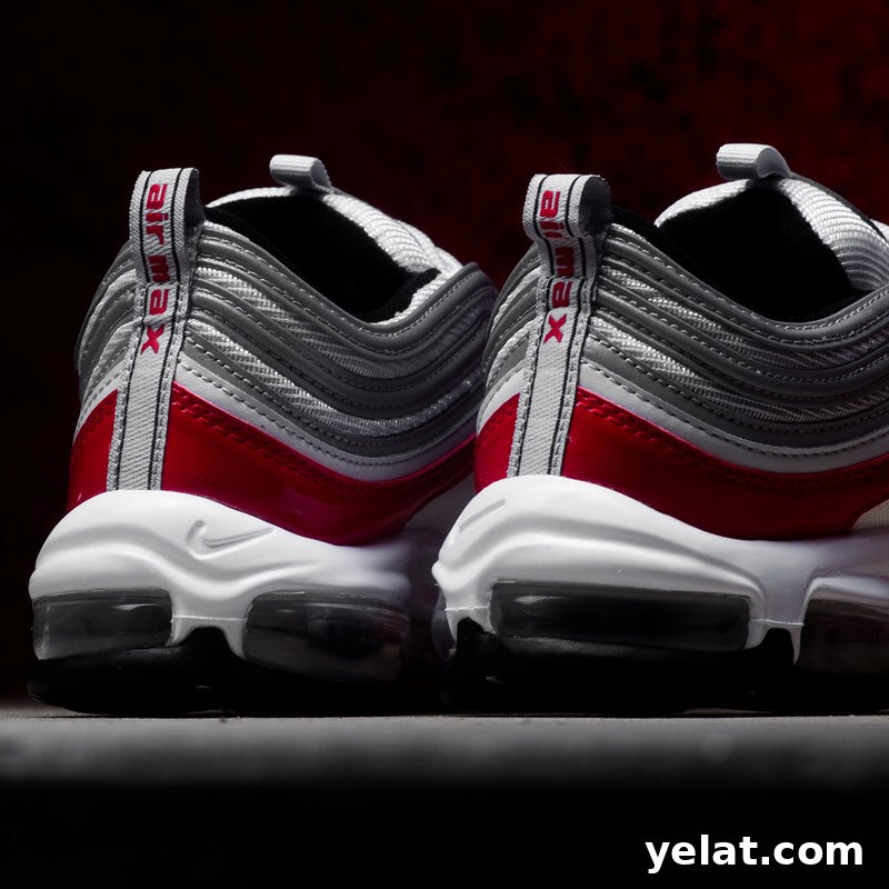 Nike Air Max 97 Pure Platinum/University Red - detail shot