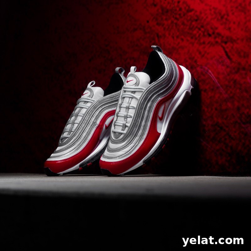 Nike Air Max 97 Pure Platinum/University Red - outsole view
