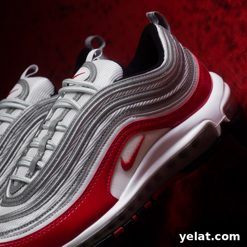 Nike Air Max 97 Pure Platinum/University Red - profile