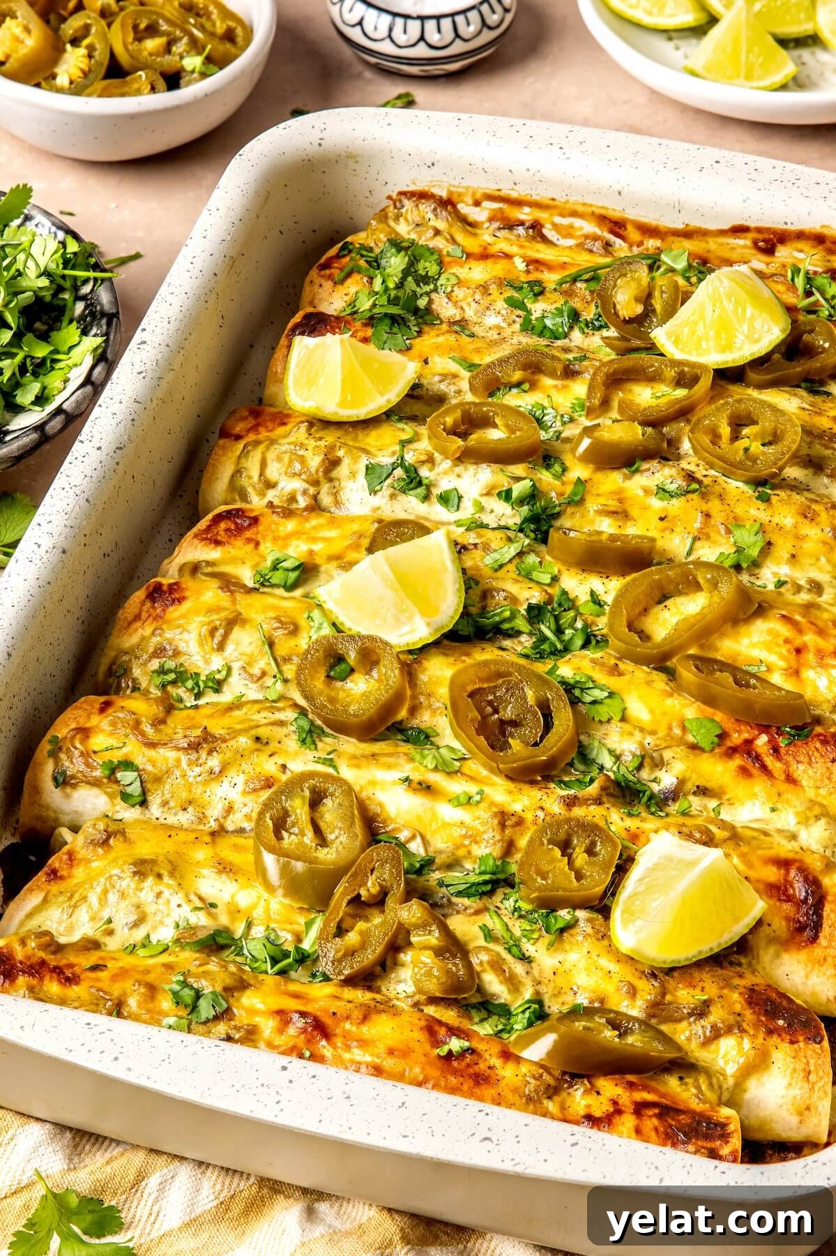 Weeknight Sour Cream Chicken Enchiladas - Olivia Adriance