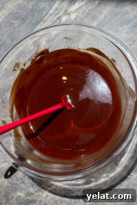Decadent Flourless Chocolate Cake Recipe for Rich, Fudgy Dessert 7 melted chocolate and butter