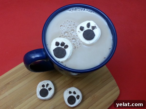 Polar Bear Paw Marshmallows for Creamy Hot Chocolate 4 Polar Bear Paw Paw Print Marshmallows for Hot Cocoa