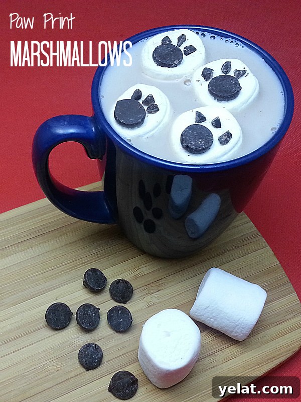 Polar Bear Paw Marshmallows for Creamy Hot Chocolate 6 Polar Bear Paw Print Marshmallows for Hot Cocoa