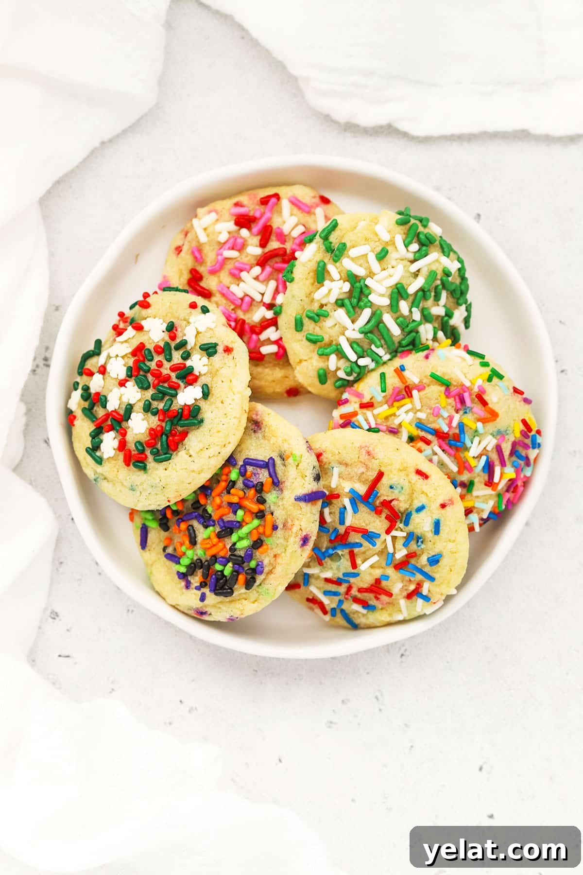 gluten-free holiday sugar cookies with sprinkles