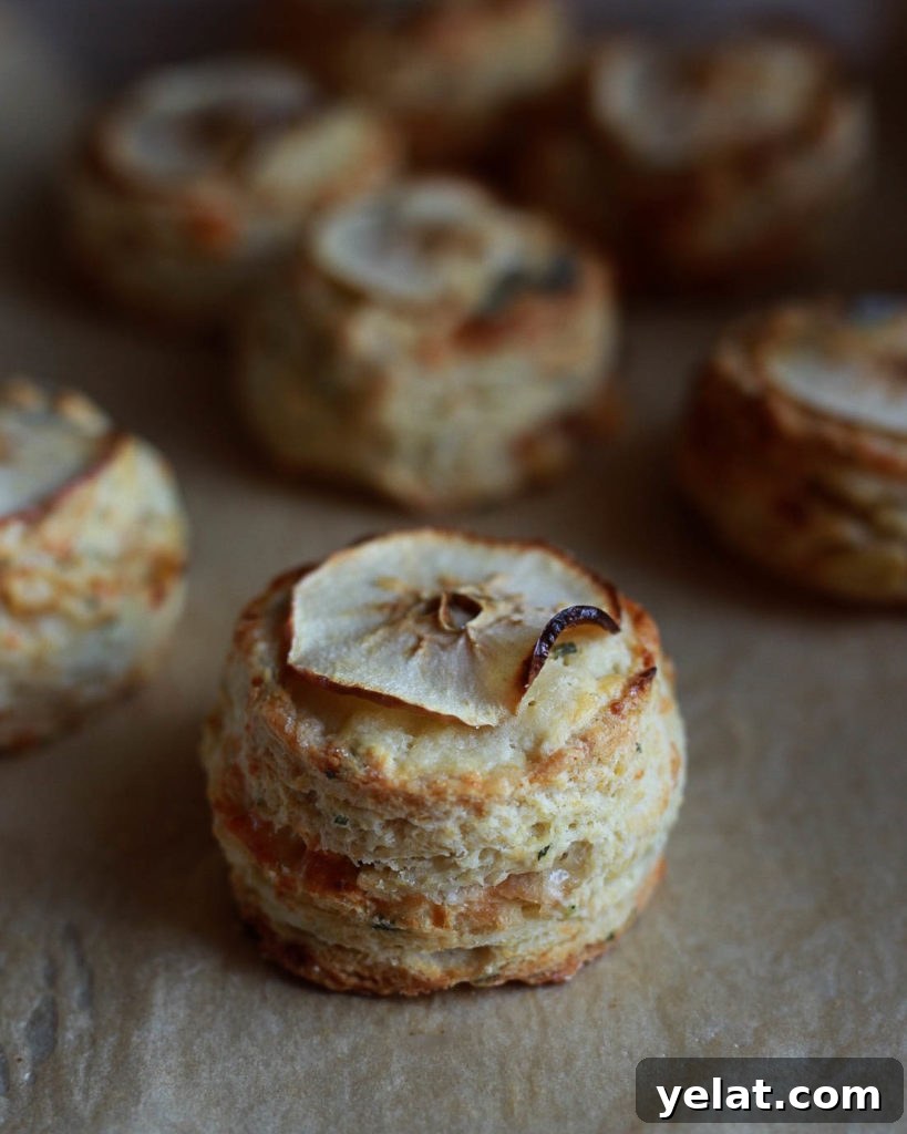 Apple, Sage & Gruyère Scones — Savory Autumn Pastry Recipe 6 apple sage gruyere scones
