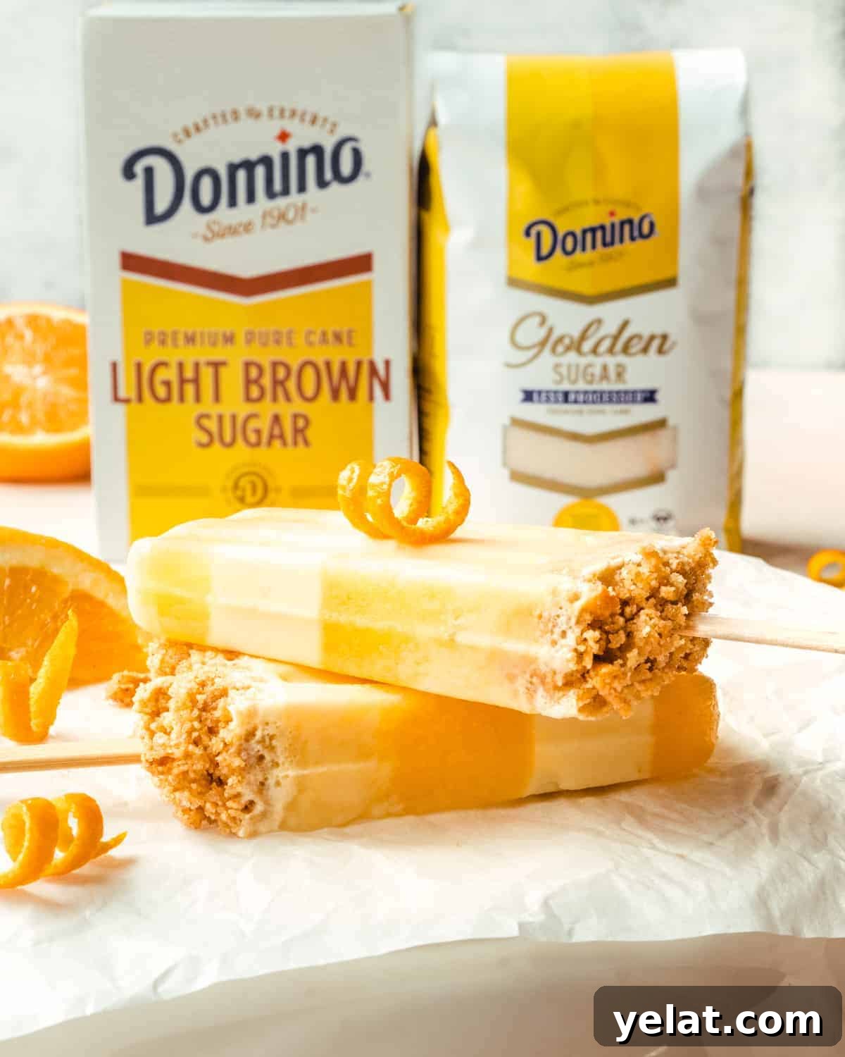 Creamsicle Ice Pops with Graham Cracker Crumble 10 You'll want to make these delicious orange creamsicles all summer long!