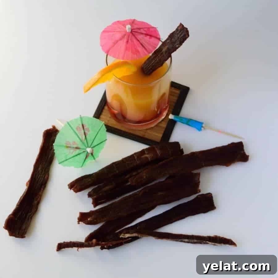 Mai Tai-Marinated Beef Jerky Recipe for Tropical Flavor 6 Mai Tai Beef Jerky Square