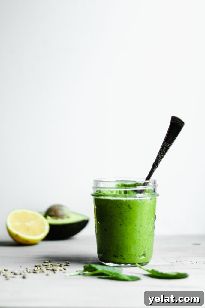 Creamy Kale + Avocado Pesto [Dairy-Free/Vegan]