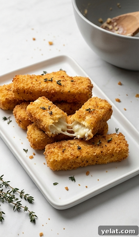 Golden cottage cheese sticks