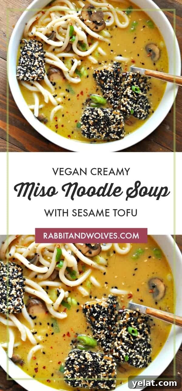 Creamy Miso Noodle Soup with Crispy Sesame Tofu 8 Serving suggestion