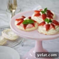 Light and Creamy Strawberry Mousse Pavlovas Recipe 8 3 small meringue shells filled with strawberry mousse