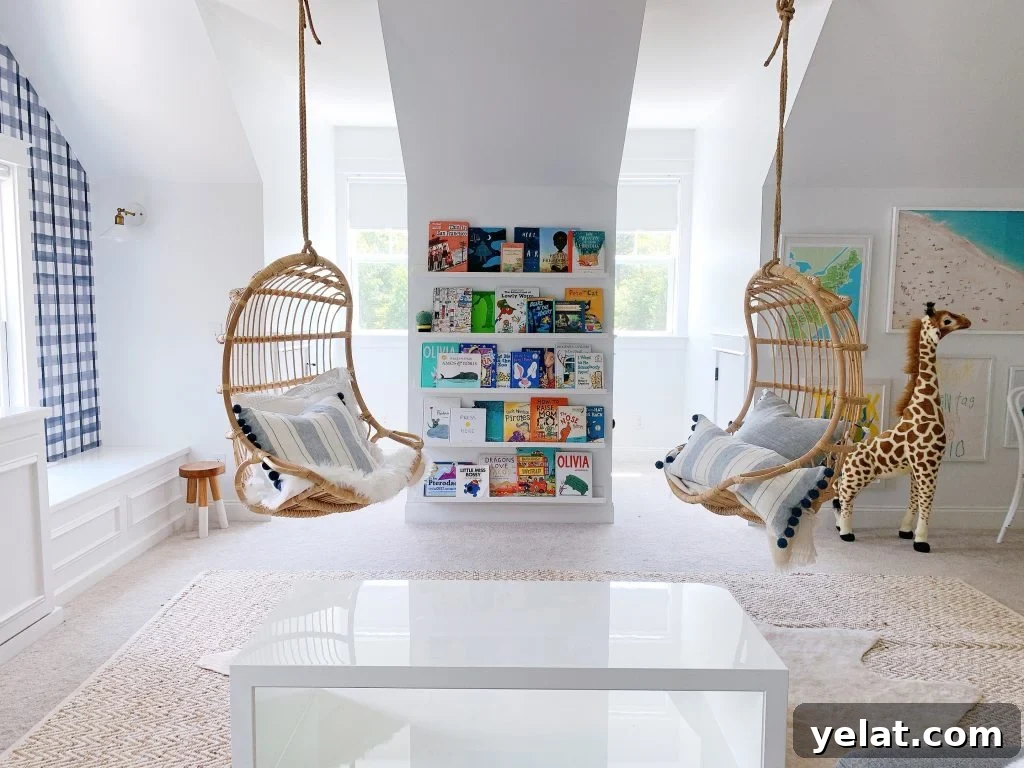 Serena and Lily Home Styling: How I Styled Their Pieces in My Space 18 two ceiling chairs in a playroom