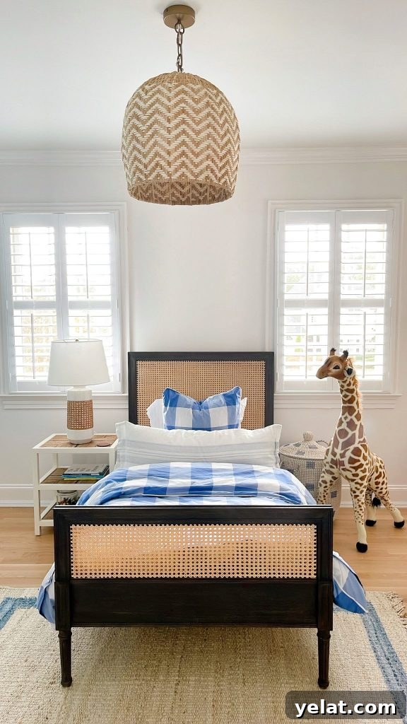 Serena and Lily Home Styling: How I Styled Their Pieces in My Space 6 cane bed from Serena and lily